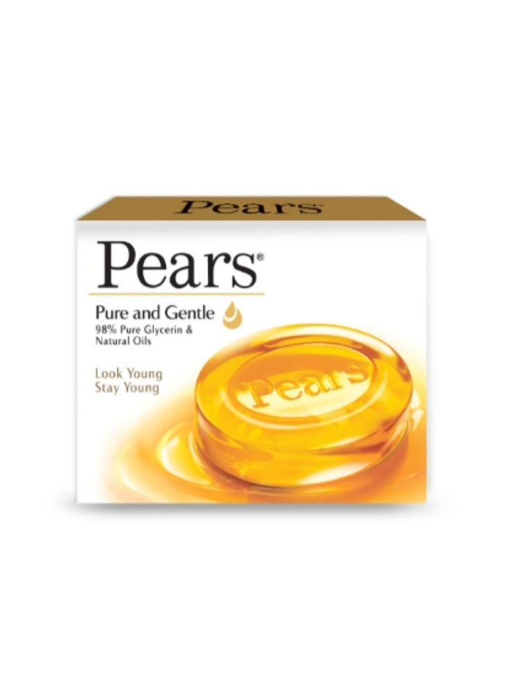 Pears Pure and Gentle Glycerin Soap Bar – Mild Transparent Bath Soap for Soft, Clear and Healthy Skin - Image 1